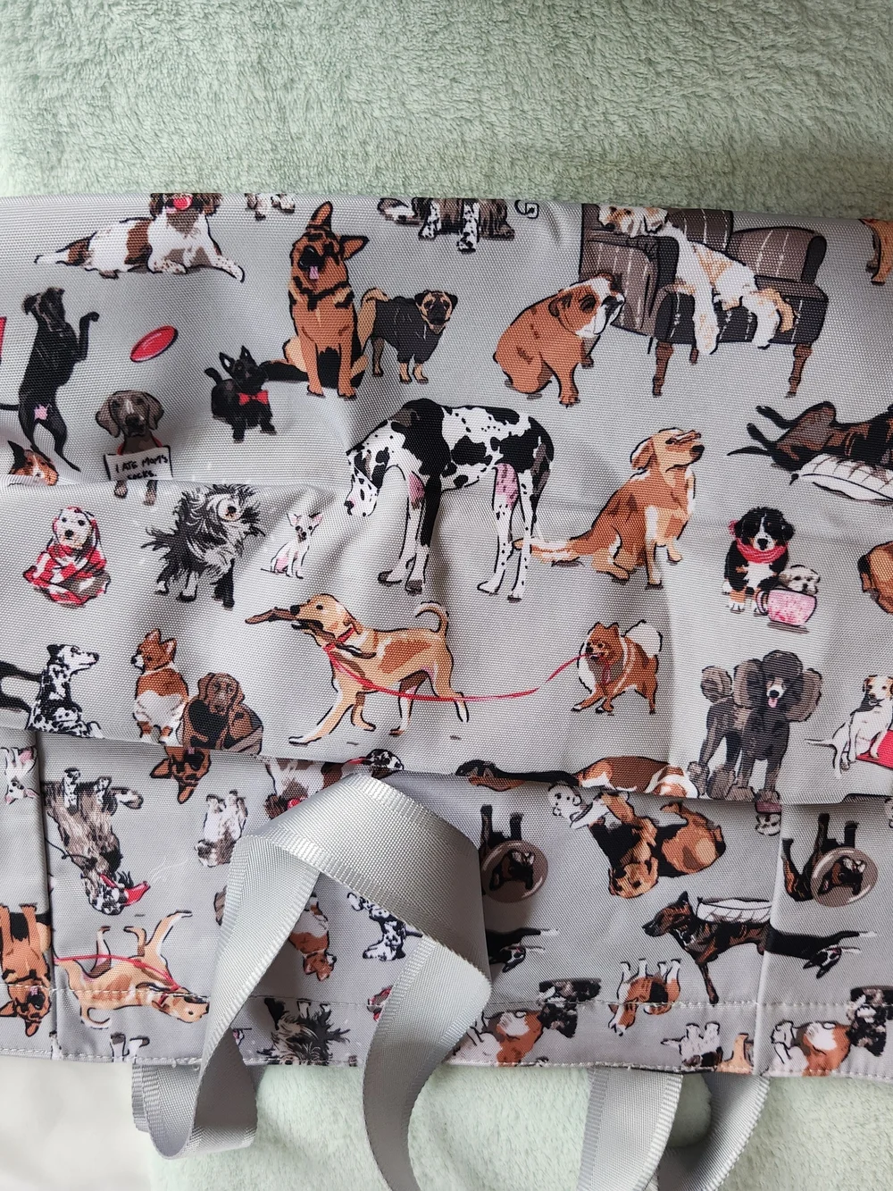 Dog Print Pet Travel Tote Bag - Gray